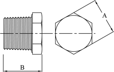 Black and Galv Mild Steel Plug