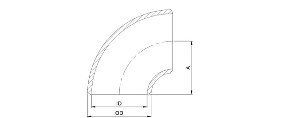 Butt Weld Short Radius 90 Degree XS