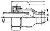 Gal Mal Fittings-MF Long Com Coupling Diagram