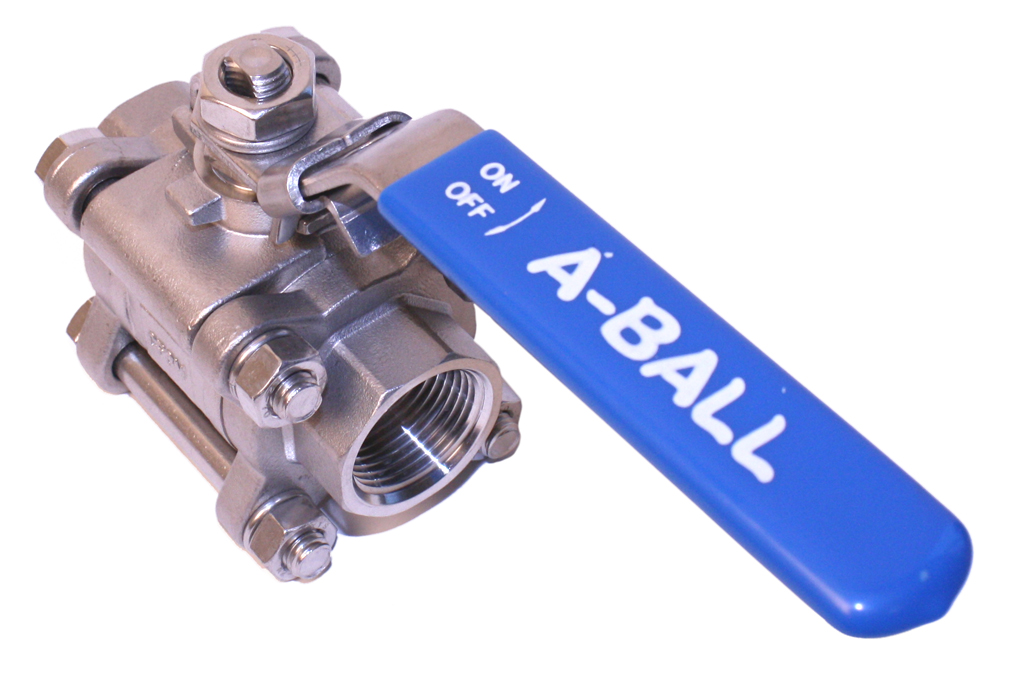 A-Ball Stainless Steel Ball Valve 3 Piece - ABVSS