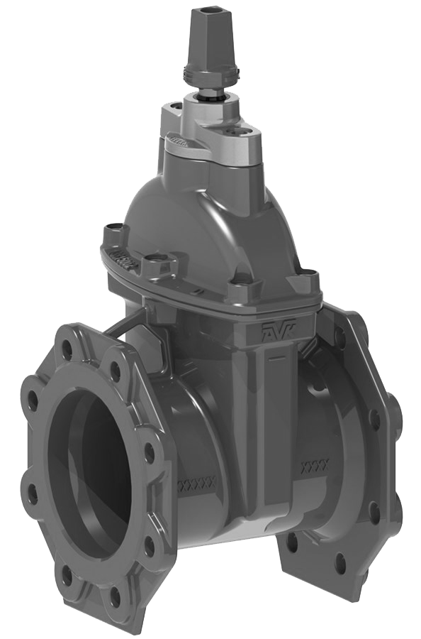AVK Resilient Seated Gate Valves - Anti-Clockwise Closing Double Flanged