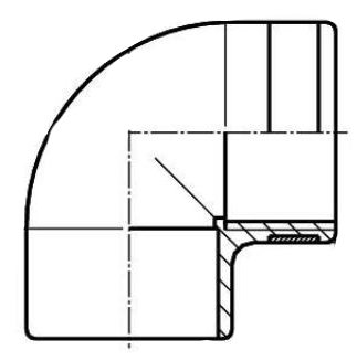 PVC-U Met PN16 Elbow 90º 