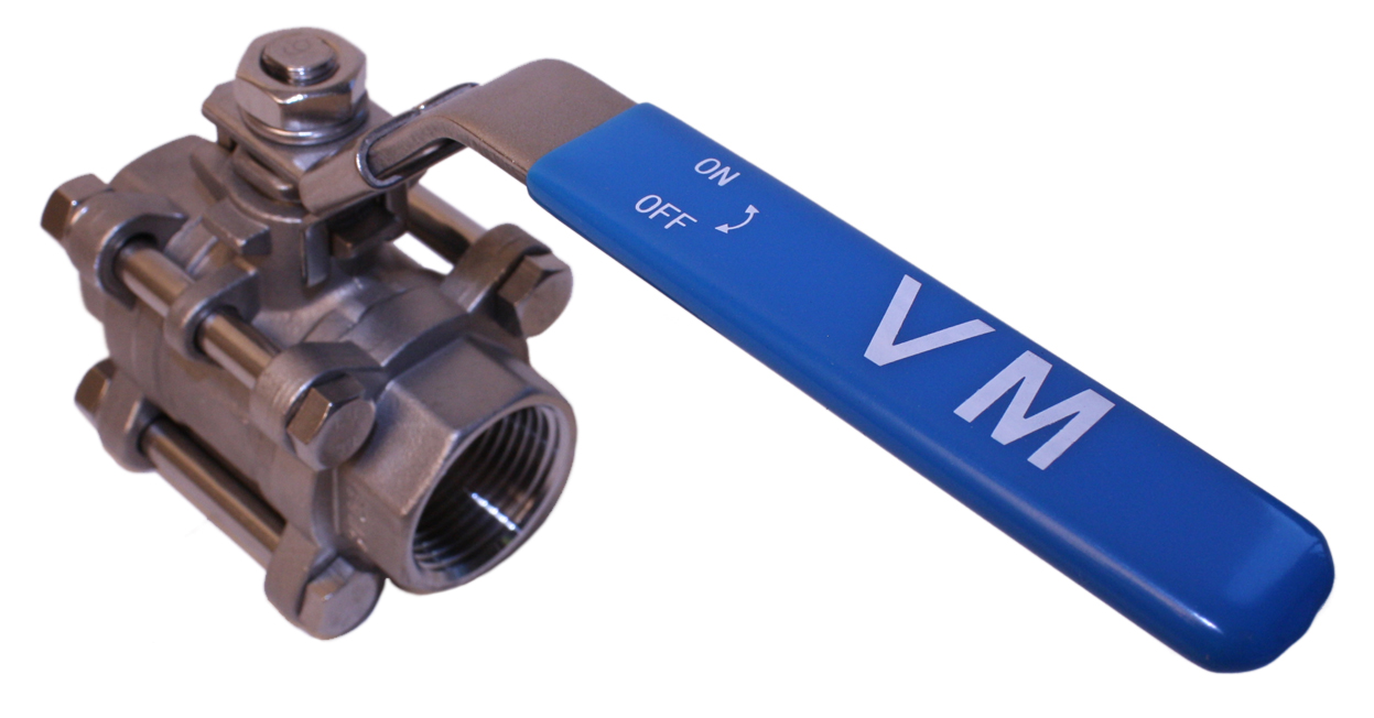 Comm Valves-SS Full Bore Ball Valve 3 Piece