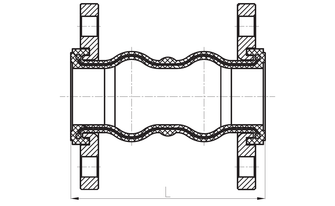 Double sphere expansion joint tech dwg