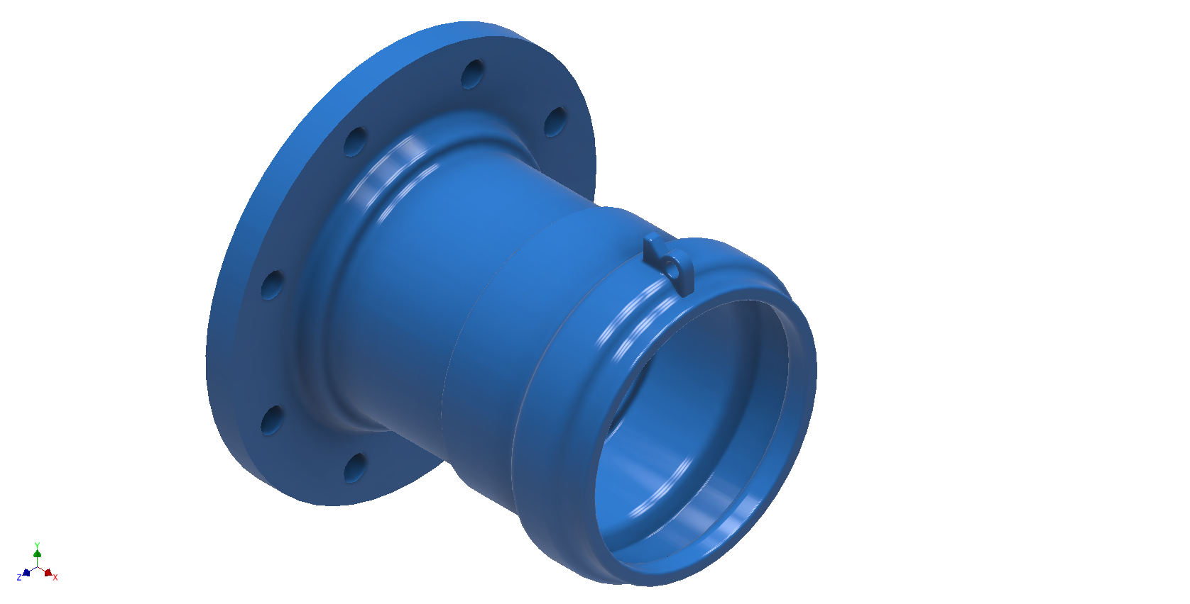 DI Nylon - Flange S1 Socket Adaptor