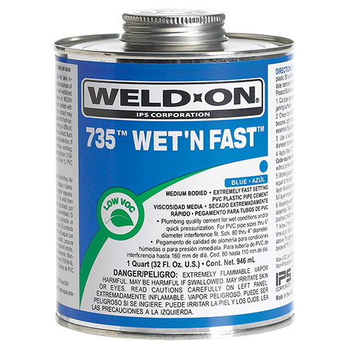 IPS 735 Wet'N Fast PVC Extremely Setting Fast Solvent Cement
