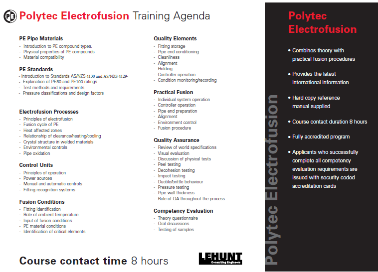 Le Hunt - Electrofusion Brochure