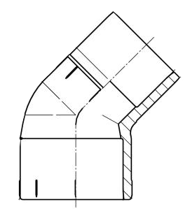 Pro-fit System Elbow 45°