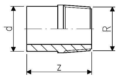 PVC-U Met PN10 Adaptor Nipple