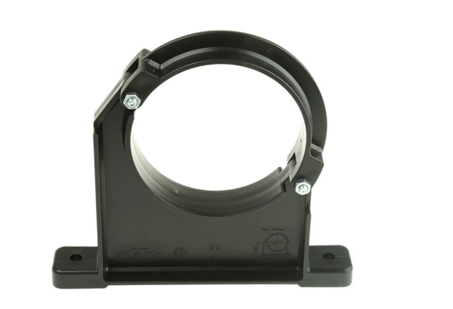 PP GF Pipe Clip Double Bolt - Metric