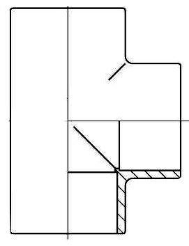 PVC-U Met PN16 Tee 90º